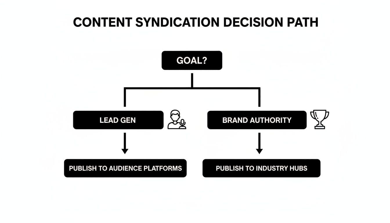 Content syndication services decision path