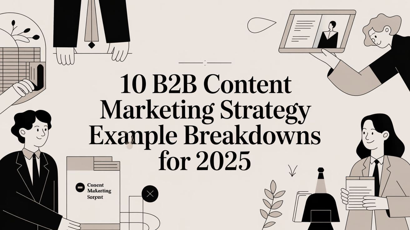 Cover image for 10 B2B Content Marketing Strategy Example Breakdowns for 2025