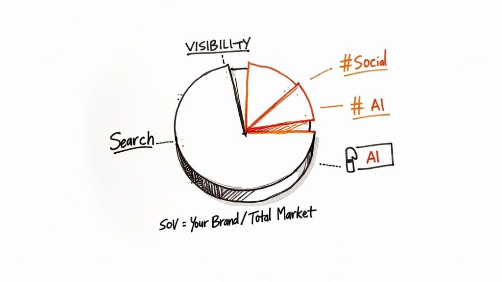 Calculating share of voice pie chart