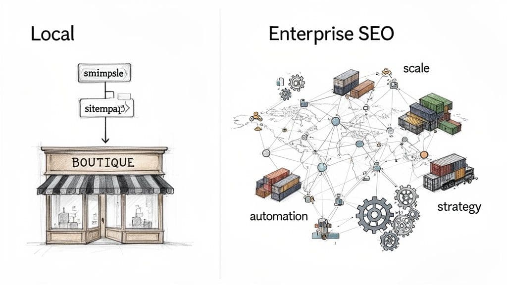 What is enterprise seo seo comparison