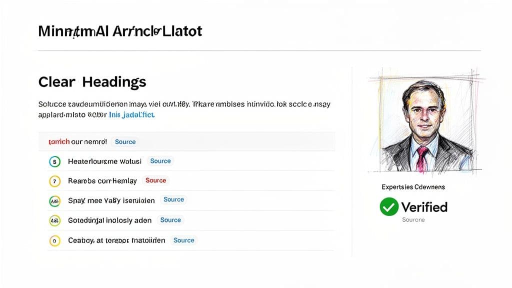 Ai content optimization webpage interface