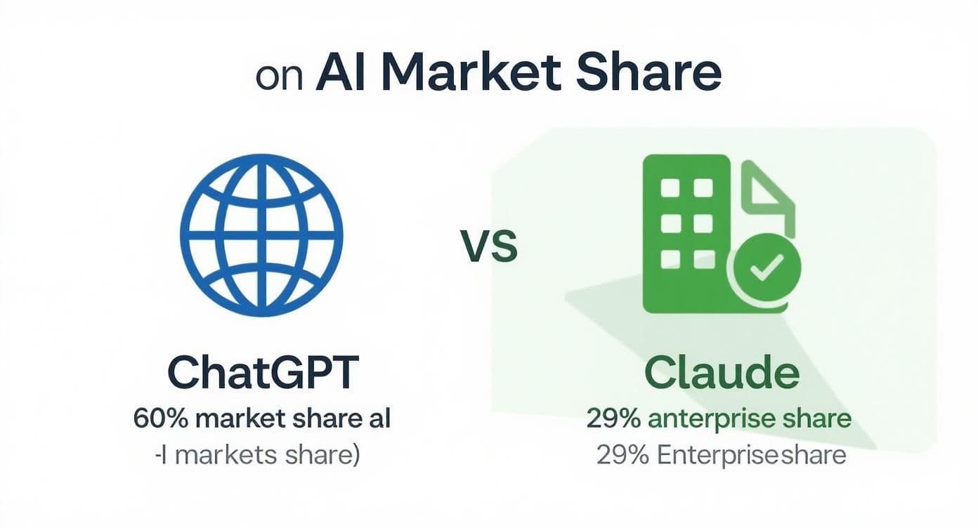 Claude vs chatgpt market share