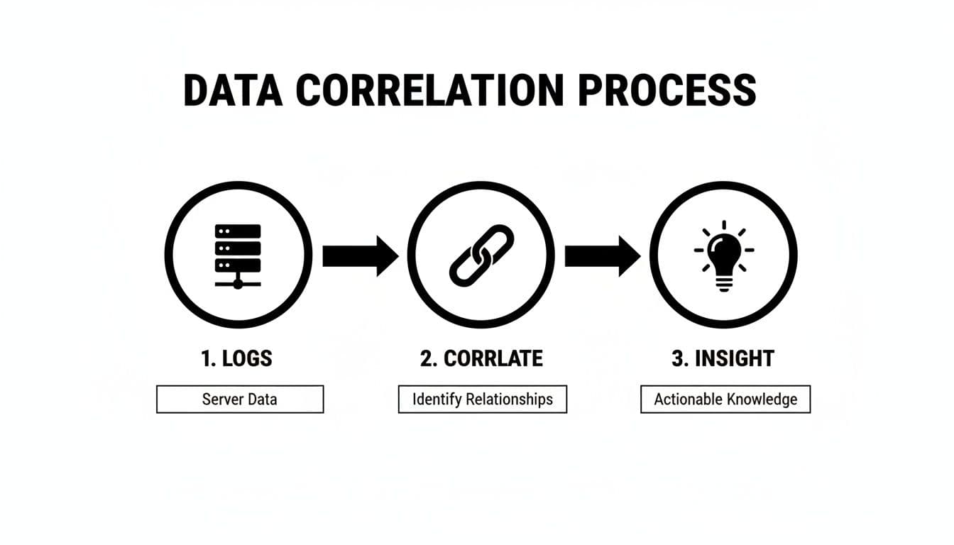 Analyzing log files data correlation