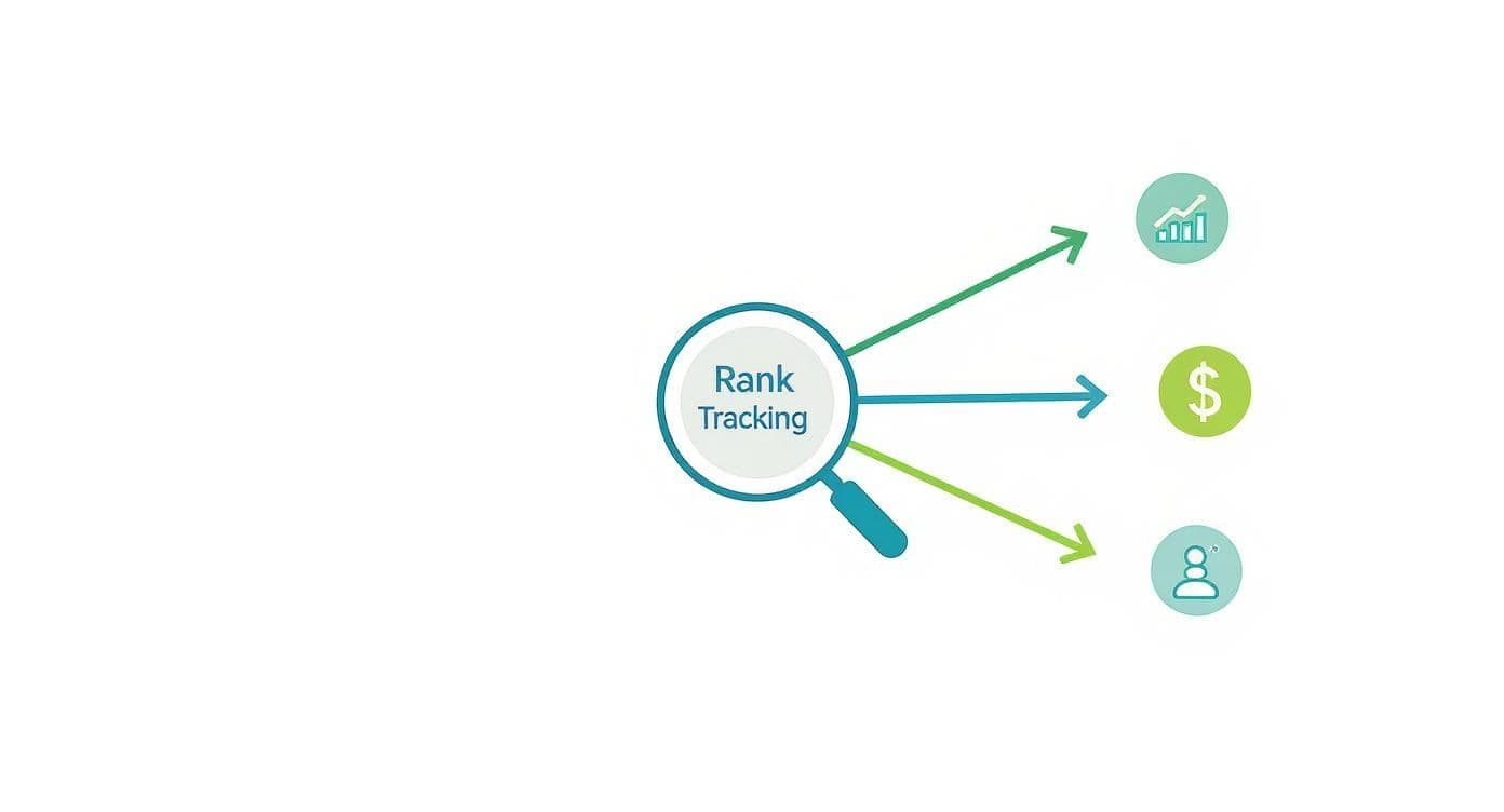 Keyword position monitoring rank tracking