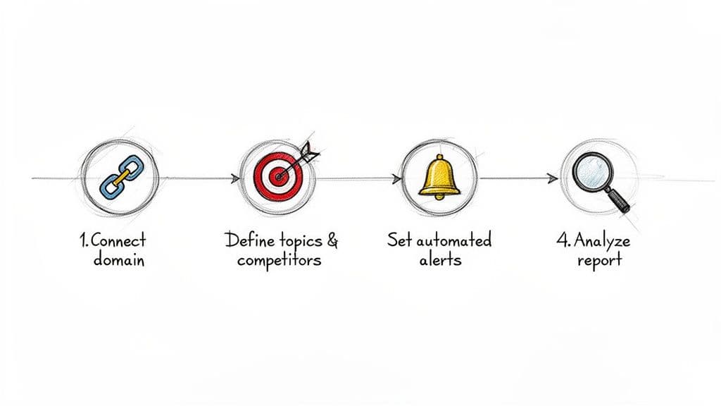 Search visibility tracker workflow