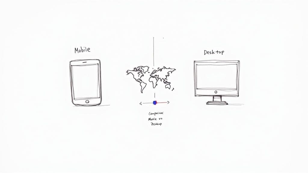 Organic traffic google analytics device comparison