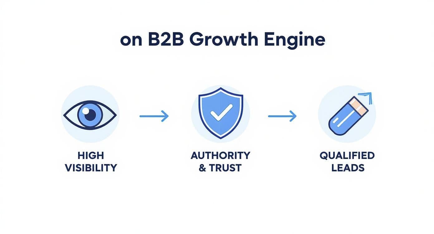What is seo visibility b2b growth
