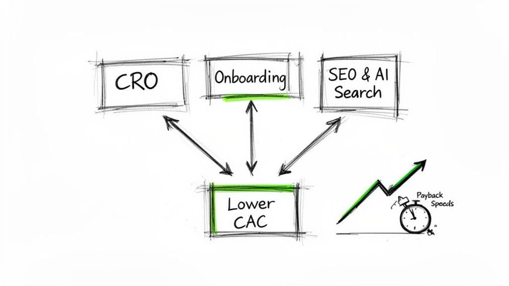 Customer acquisition cost calculation cac diagram
