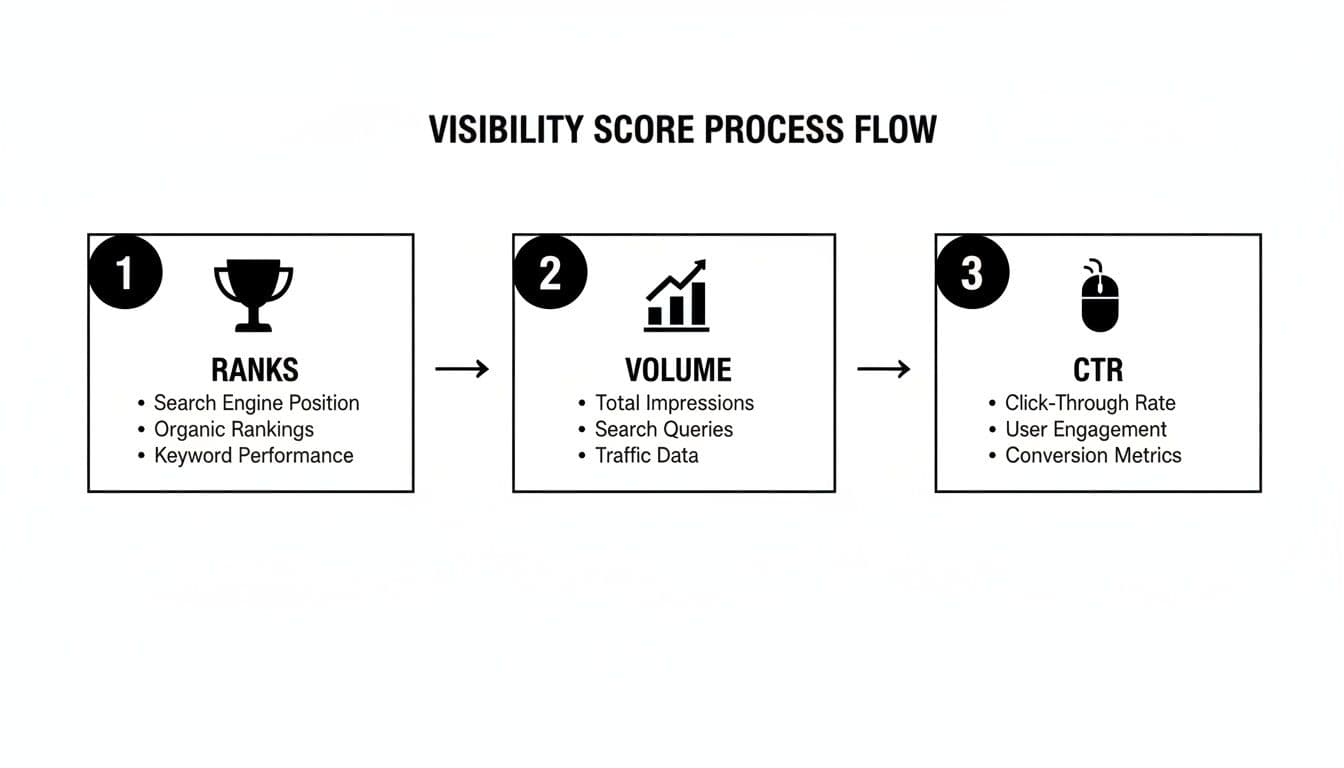 Visibility score seo process flow
