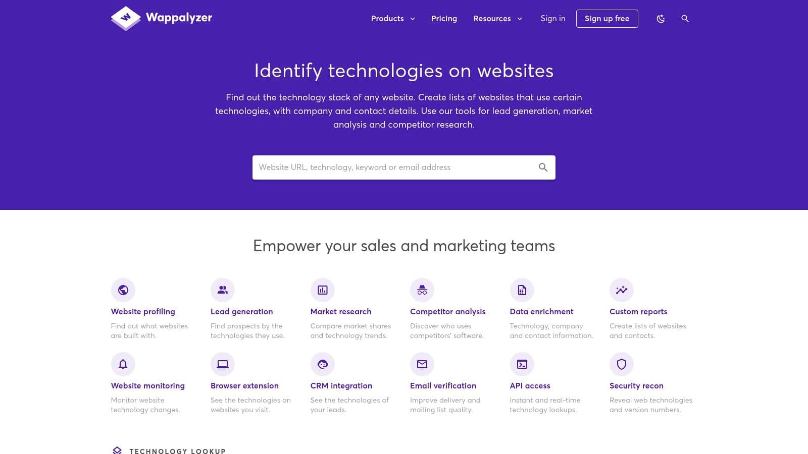 Best competitive analysis tools website technologies