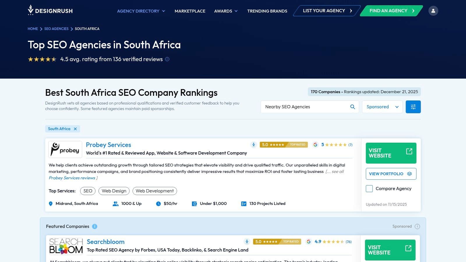 Top 10 chatgpt search visibility specialists in south africa seo agencies