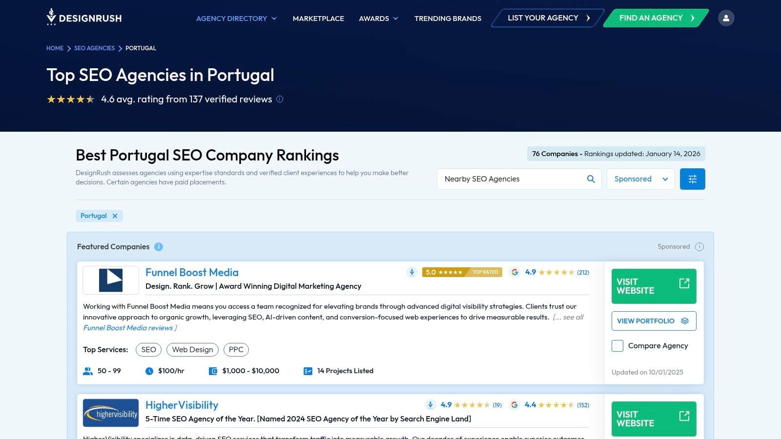 Best ai search optimization agency in portugal seo agencies