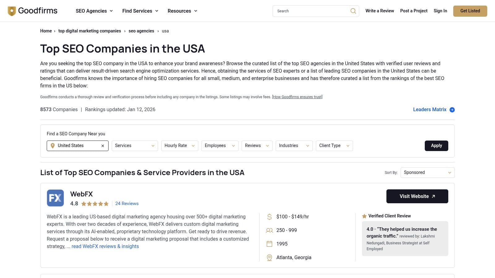 Best seo agencies usa seo companies