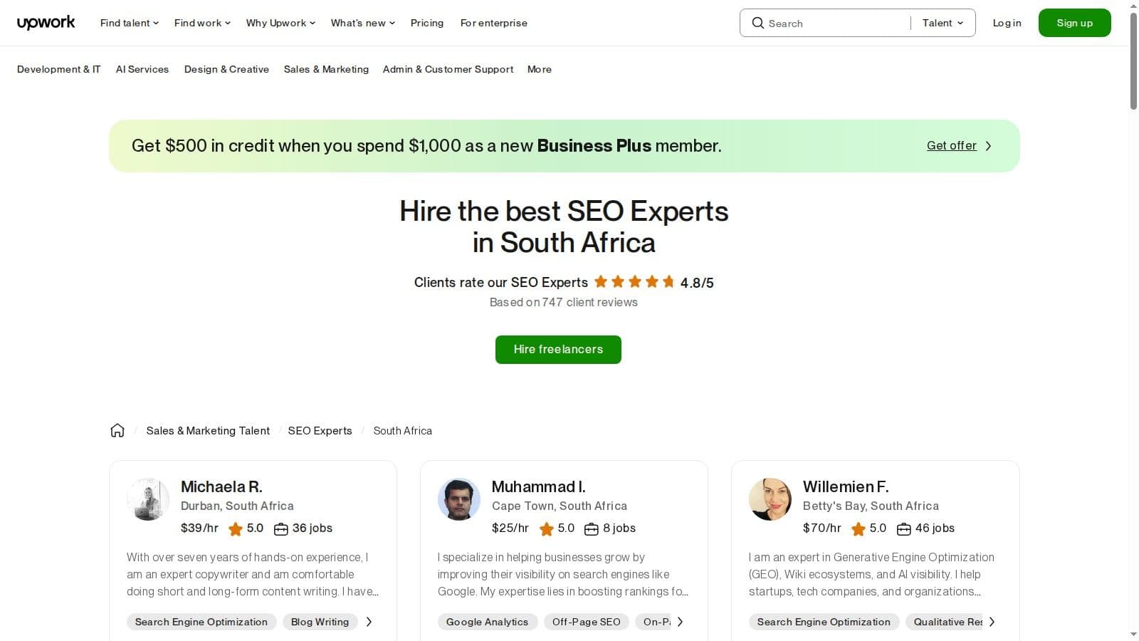 Top 10 chatgpt search visibility specialists in south africa seo experts