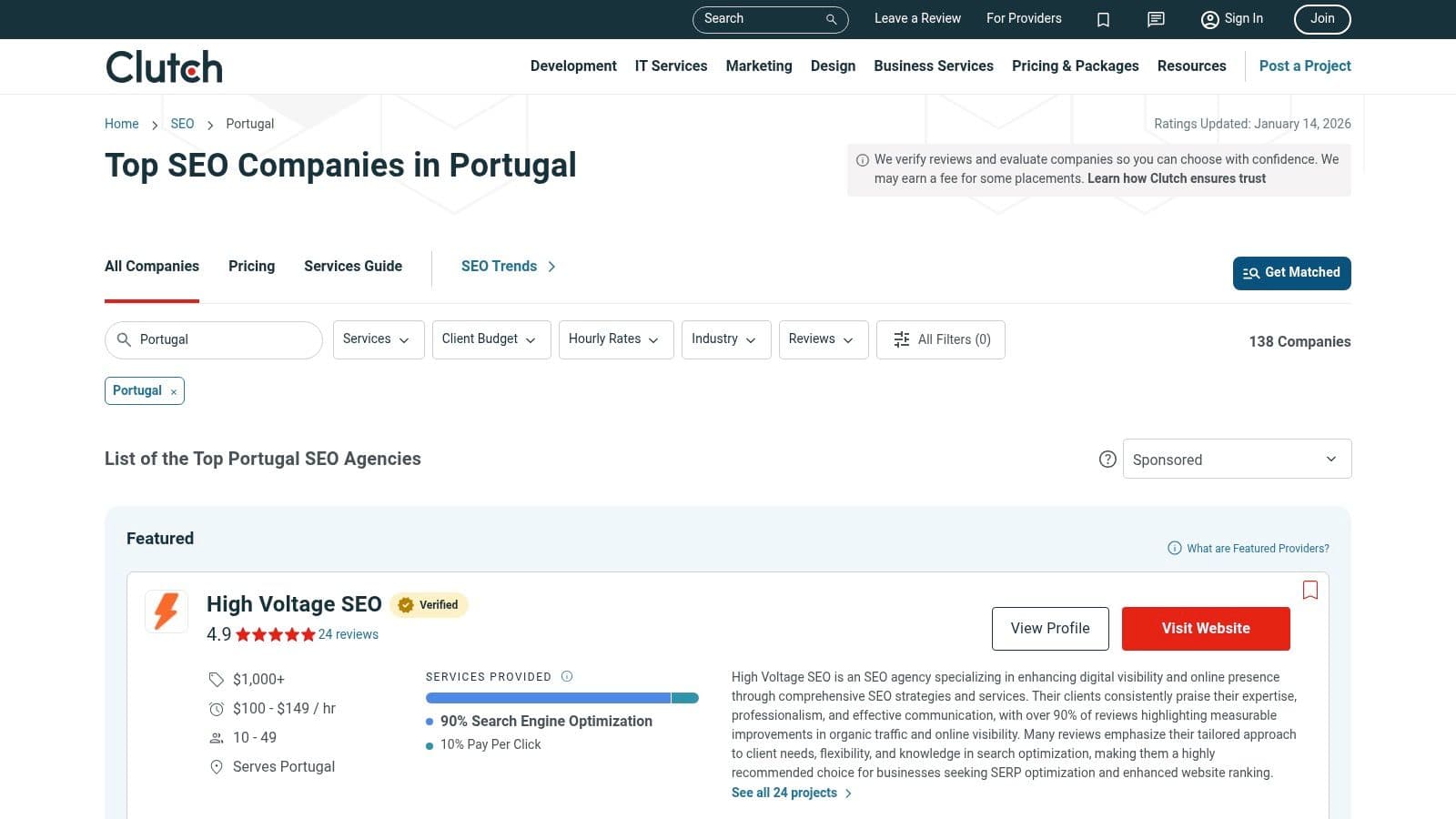 Best ai search optimization agency in portugal seo agencies