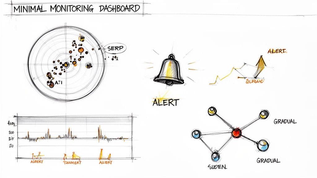 Competitor keyword tracking monitoring dashboard