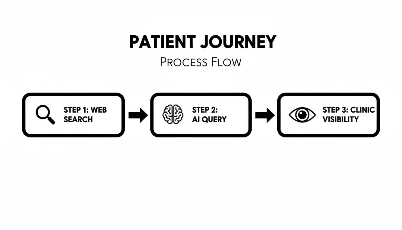 Ai visibility for clinics process flow