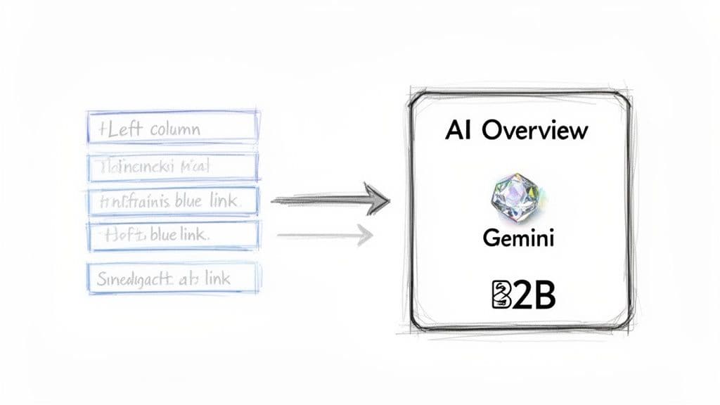 Gemini search optimization concept diagram
