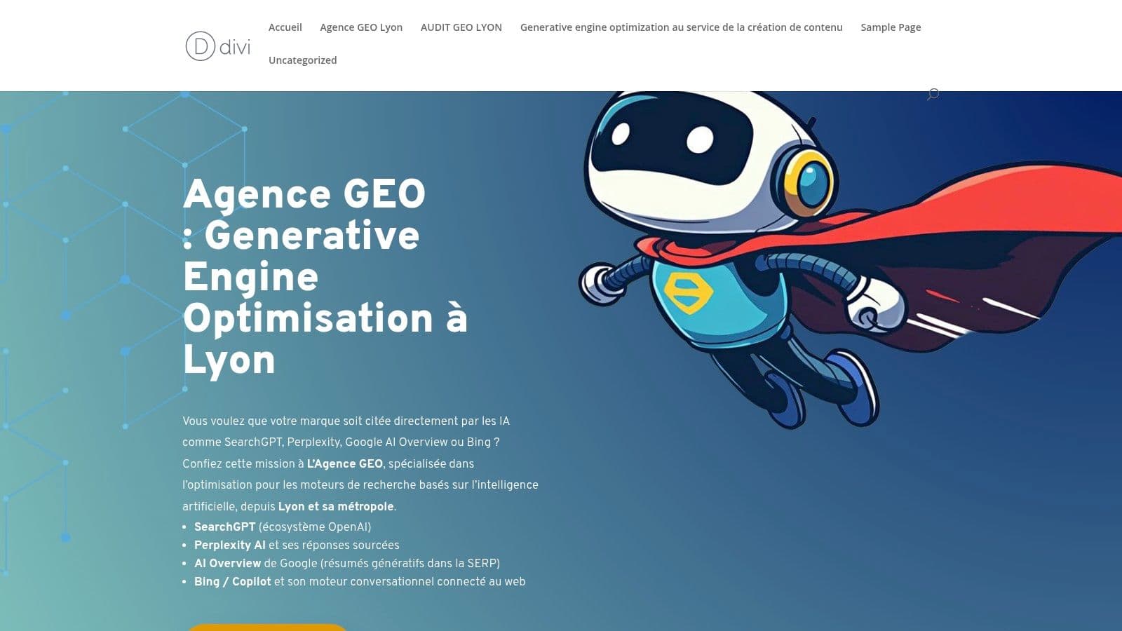 Best ai search optimization agency in lyon superhero robot