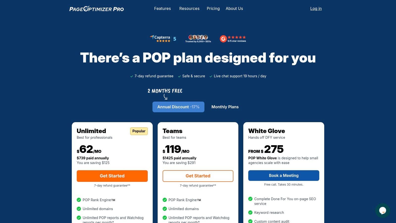 Best surfer seo alternatives pricing plans