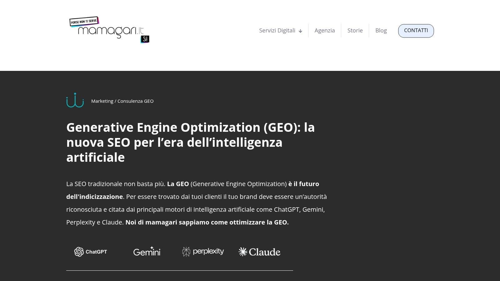 Ai search optimization agency italy ai seo