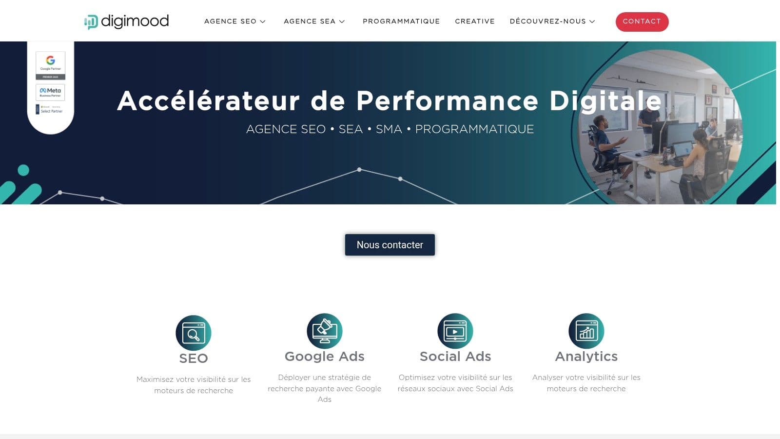 Best ai search optimization agency in paris agency homepage