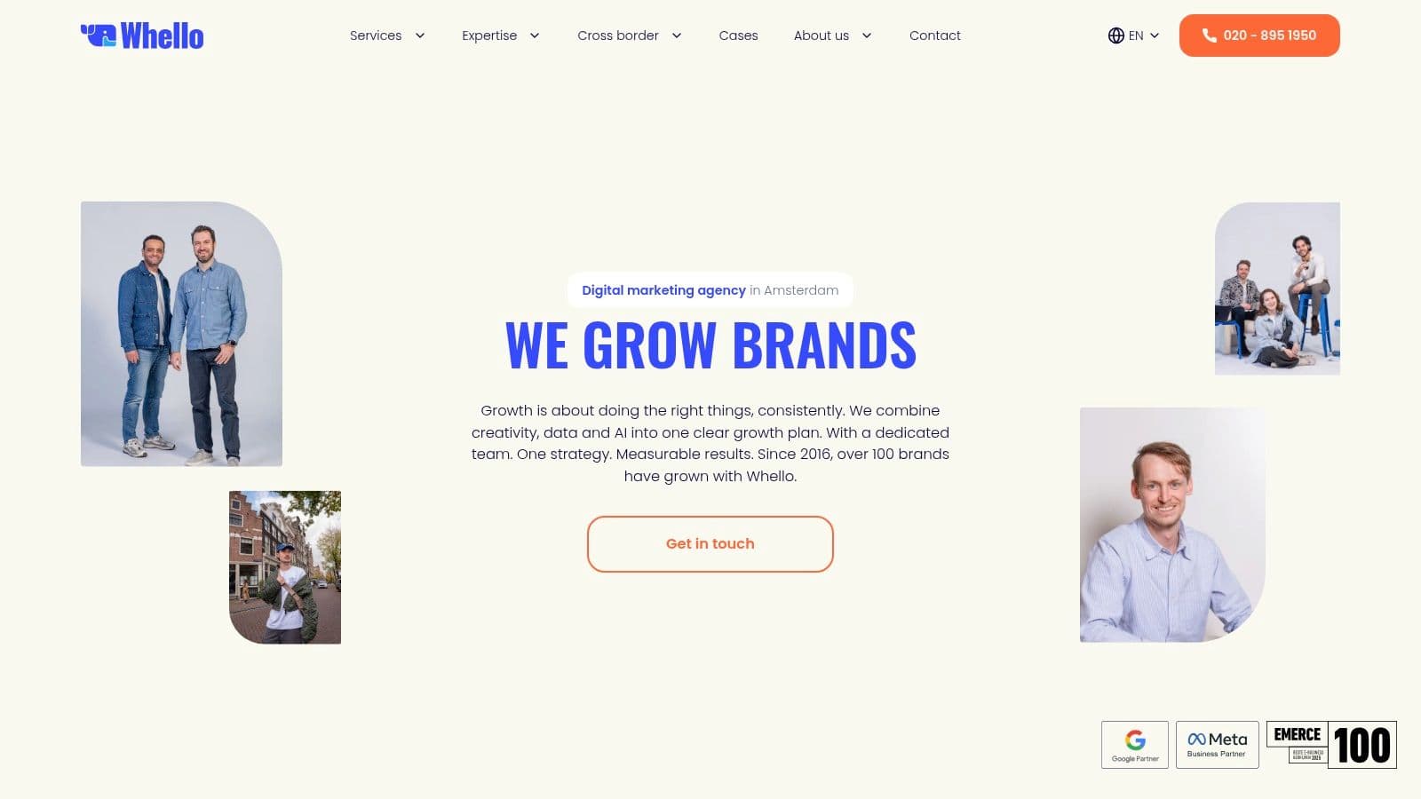 Ai search optimization agency amsterdam homepage