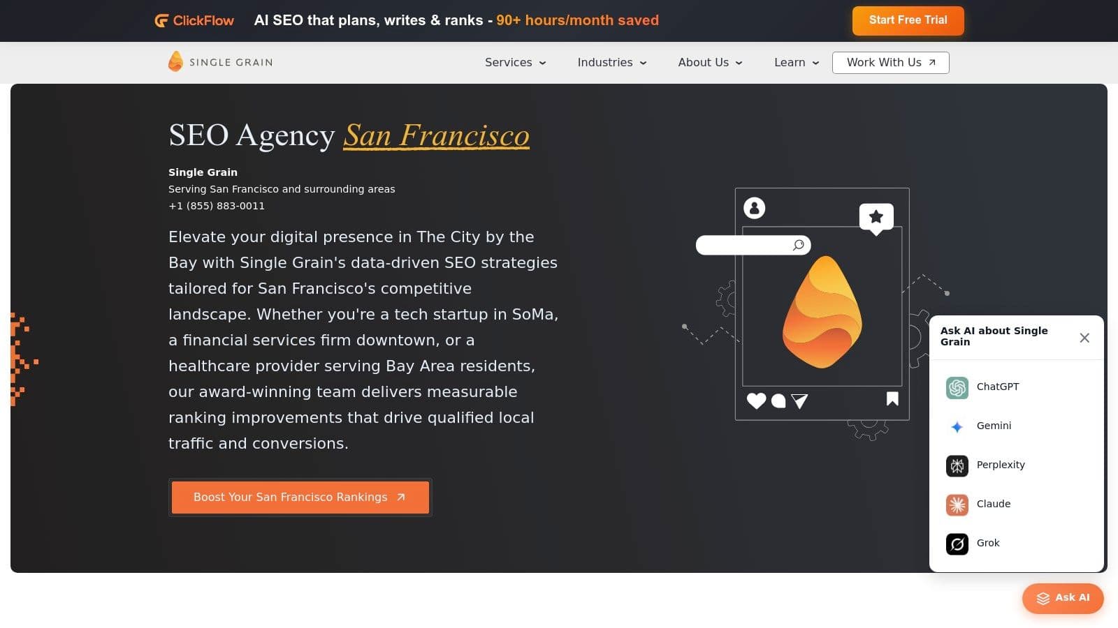 Best ai search optimization agency in san francisco ai interface