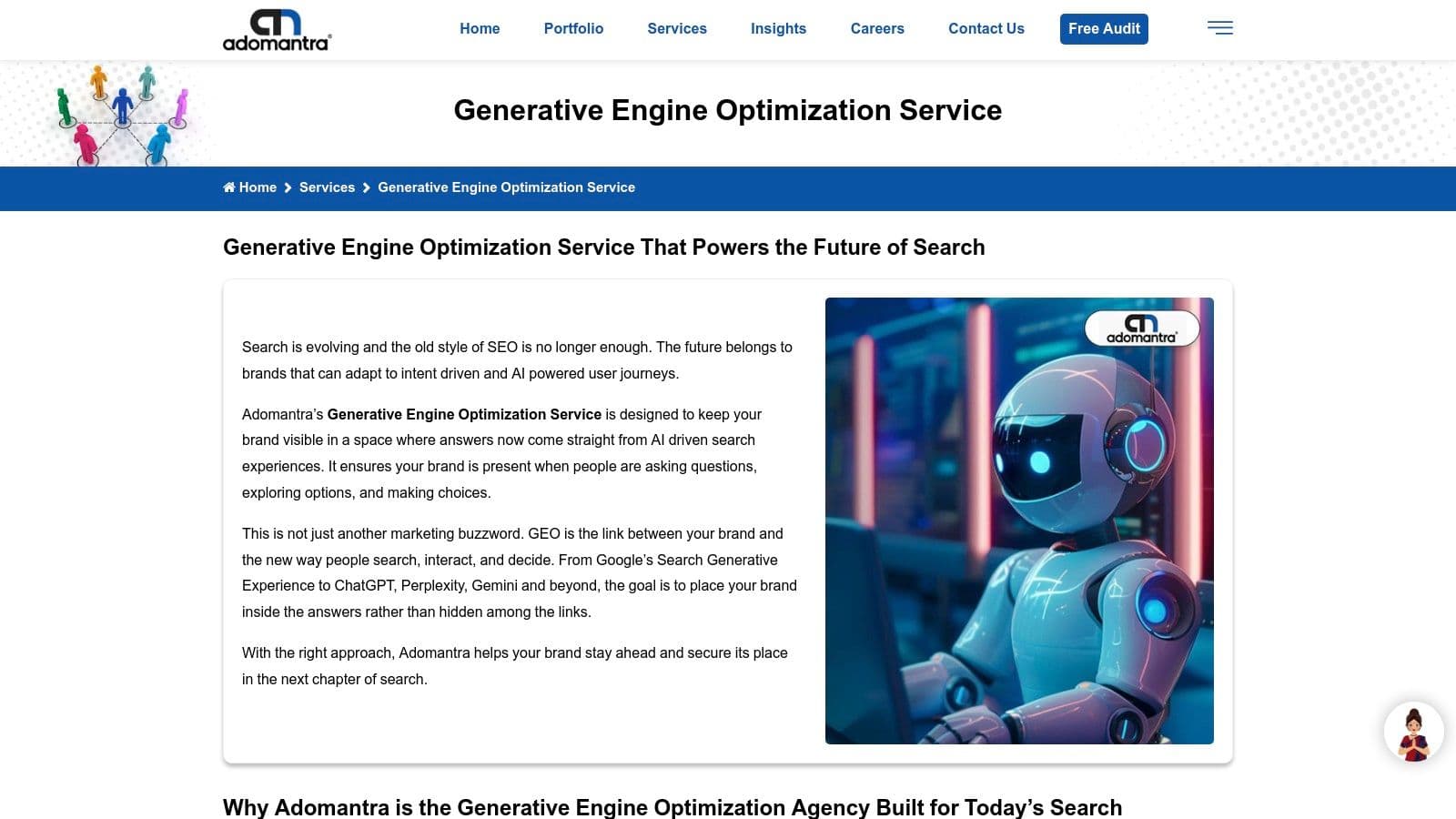 Best ai search optimization agency in delhi ai robot