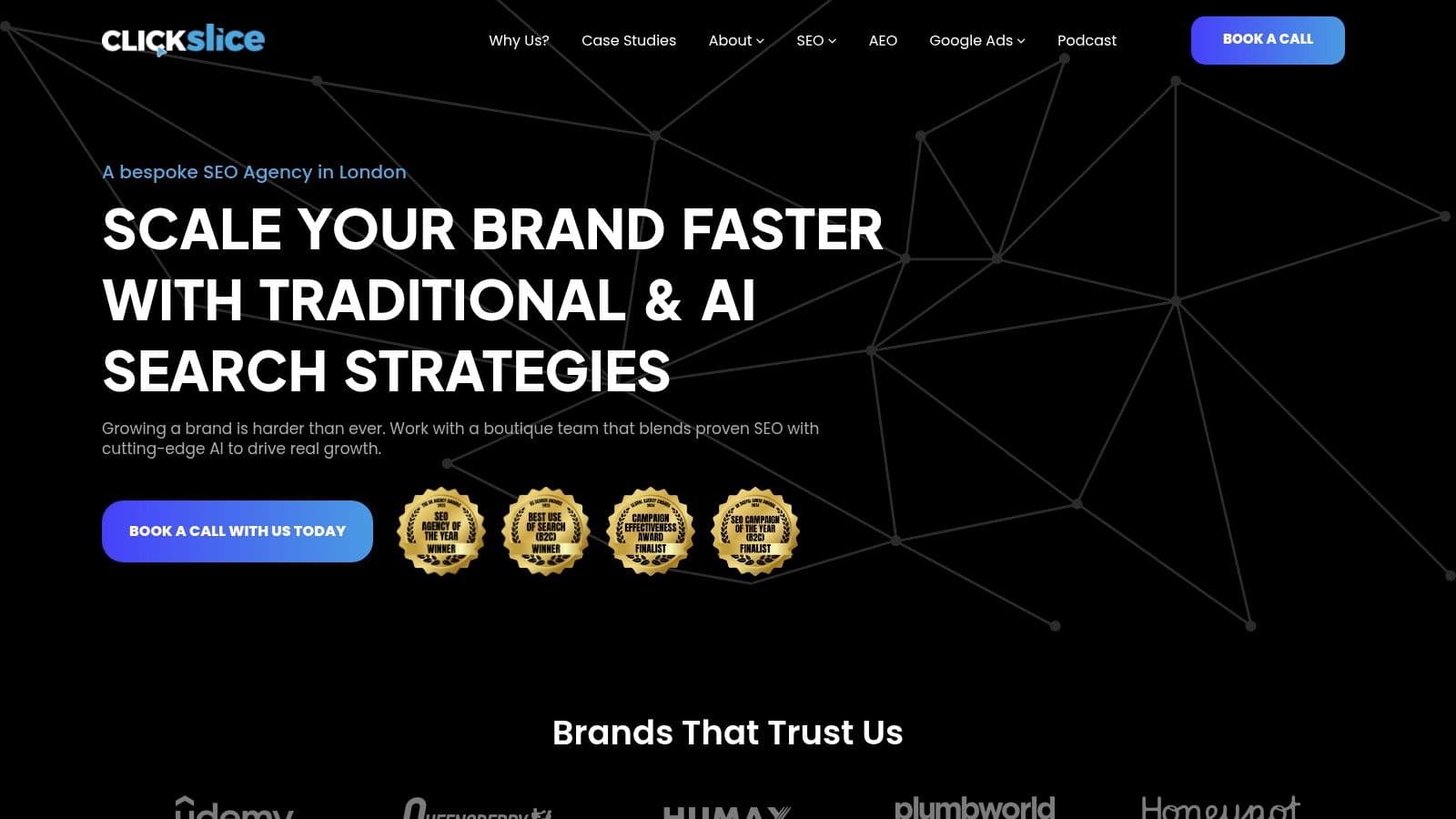 Best ai search optimization agency in london website hero